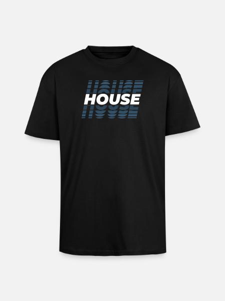 House design øvelse, for DJ EDM Techno House - Unisex oversized heavyweight t-shirt - sort