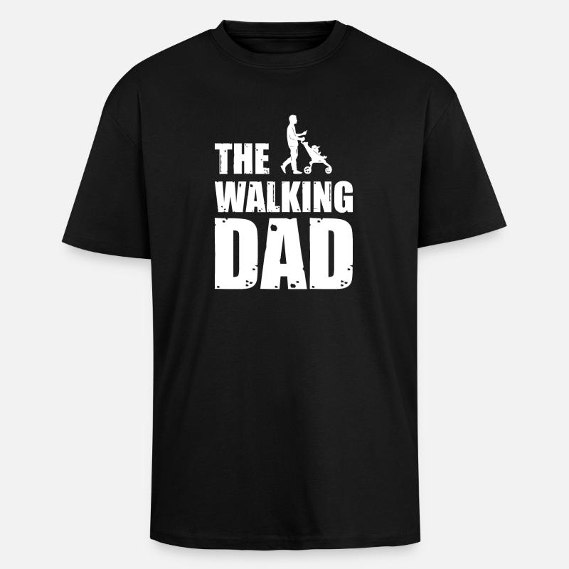 Der wandelnde Vater - Oversized Heavyweight Unisex T-Shirt - Schwarz