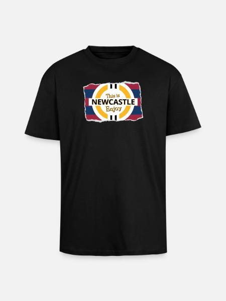 Blue Red Tower out - Unisex Oversized Heavyweight T-shirt - black