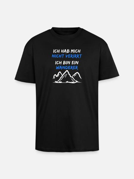 Berggipfel Wanderwege Statement Wandern Wanderer - Oversized Heavyweight Unisex T-Shirt - Schwarz