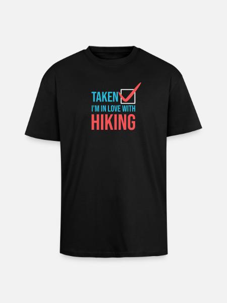 Mountains Statement Hiker Hiking - Unisex Oversized Heavyweight T-shirt - black
