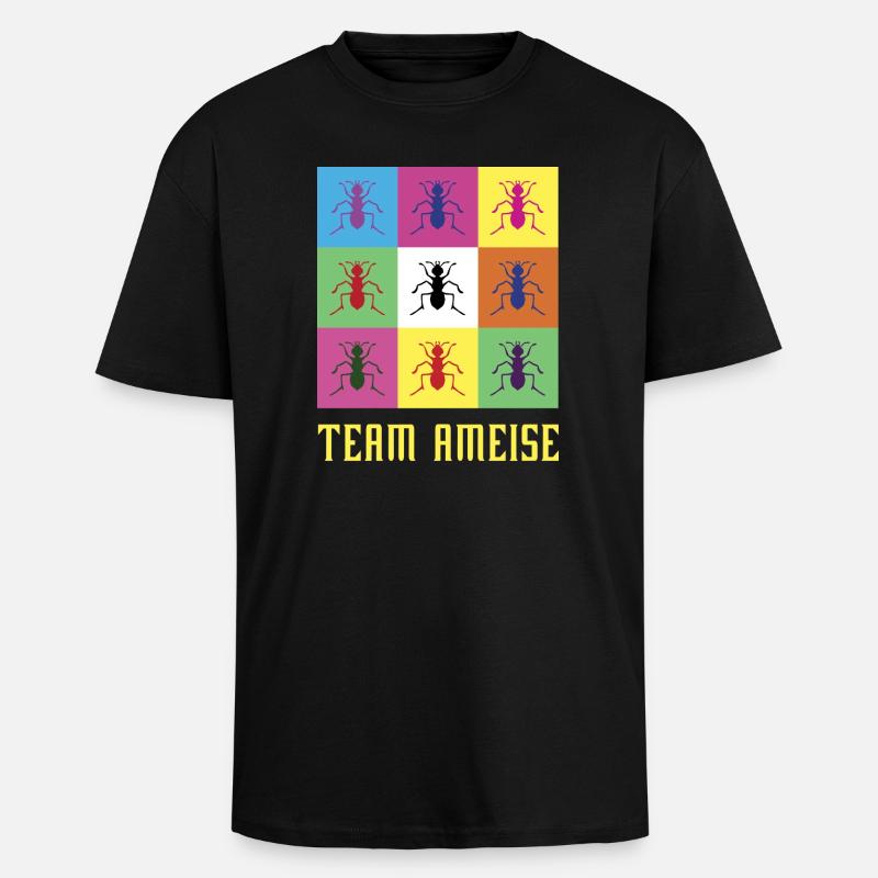 Team Ameise - Oversized Heavyweight Unisex T-Shirt - Schwarz