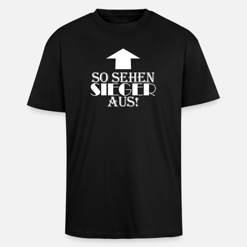 Sieger Erster Gewinner Geschenk - Oversized Heavyweight Unisex T-Shirt - Schwarz