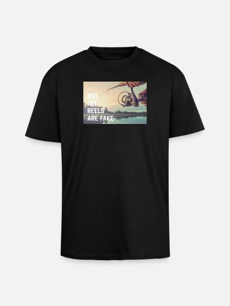 not all reels - Oversized Heavyweight Unisex T-Shirt - Schwarz