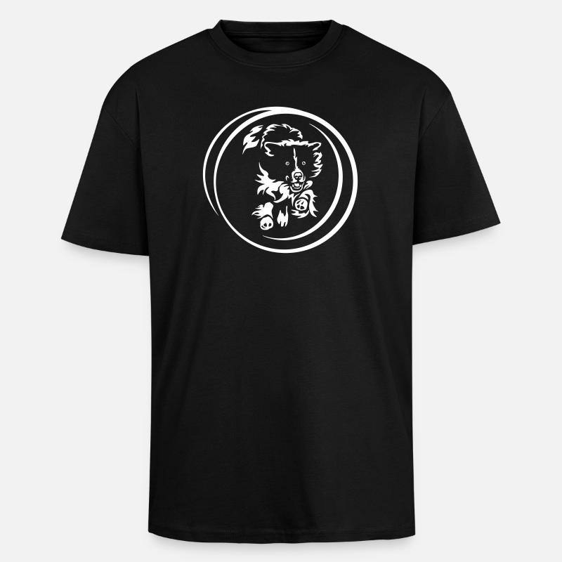 Border Collie "Black Edition" - Unisex Oversized Heavyweight T-shirt - black