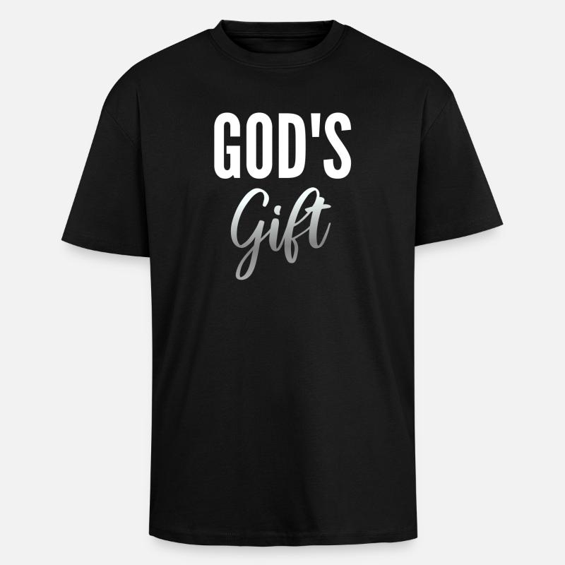 Geschenk Gottes - Oversized Heavyweight Unisex T-Shirt - Schwarz