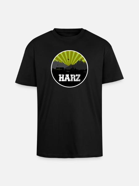 Resin Retro Skyline - Unisex Oversized Heavyweight T-shirt - black