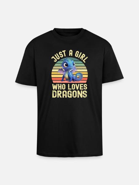 Dragon Dragon - Unisex Oversized Heavyweight T-shirt - black