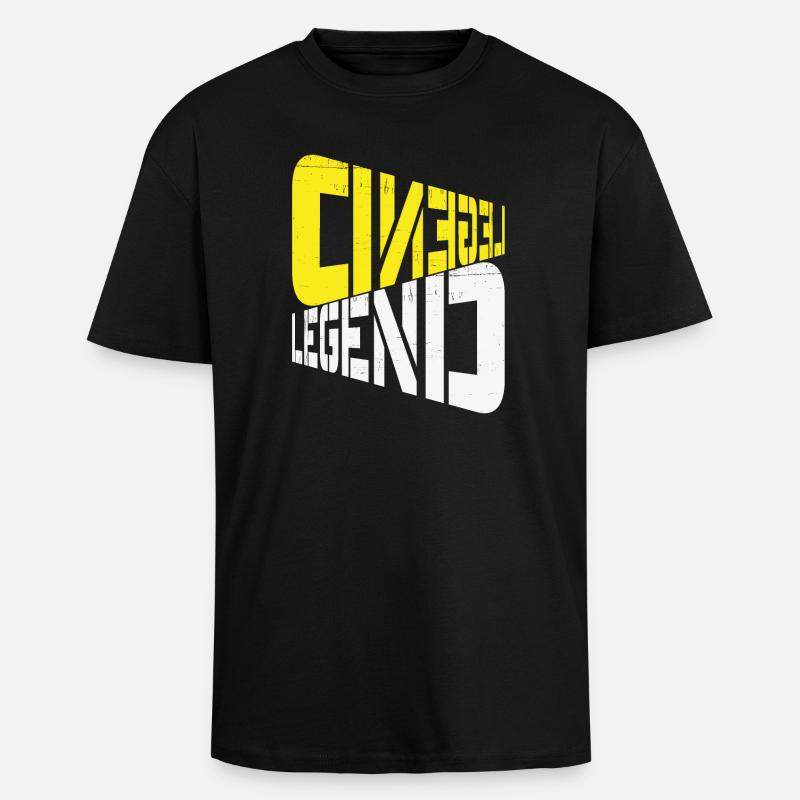 LEGEND - T-shirt unisexe oversize épais - noir