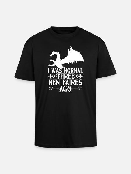 Marché médiéval - T-shirt unisexe oversize épais - noir