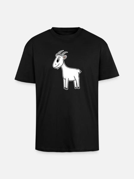 Chèvre Chèvre Chèvre - T-shirt unisexe oversize épais - noir