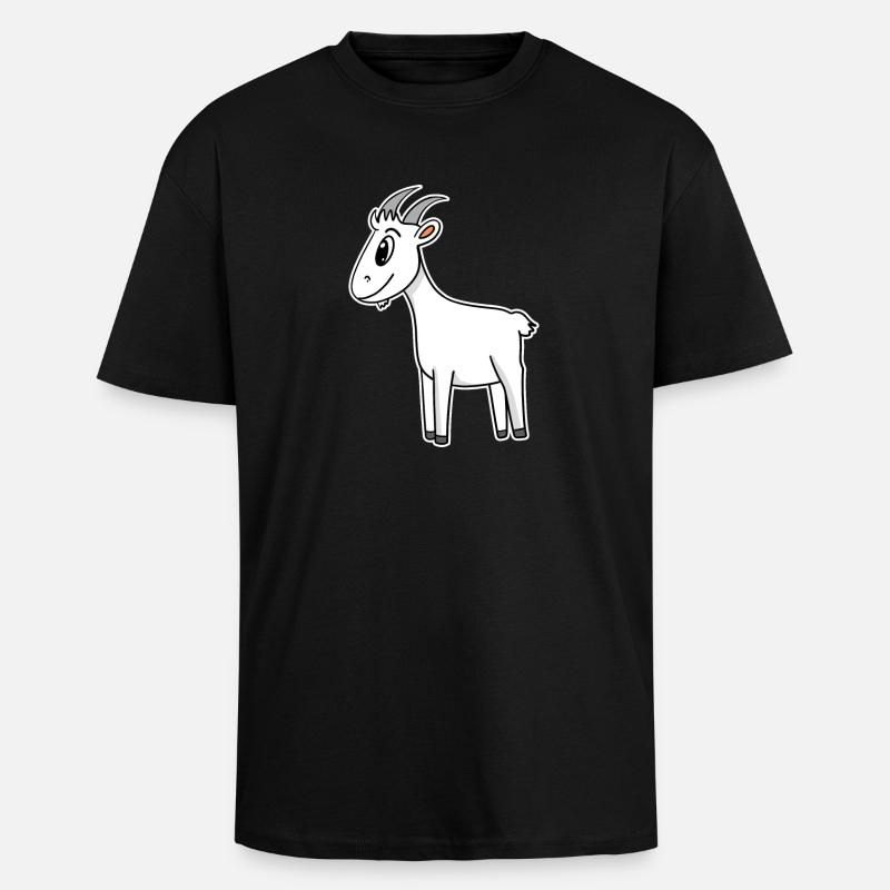 Chèvre Chèvre Chèvre - T-shirt unisexe oversize épais - noir