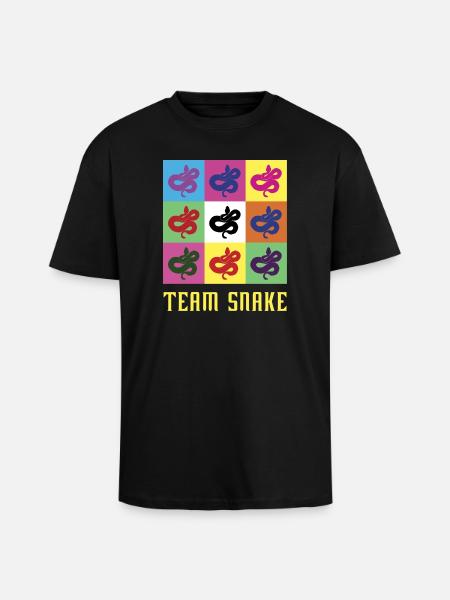 Team Snake - Unisex Oversized Heavyweight T-shirt - black