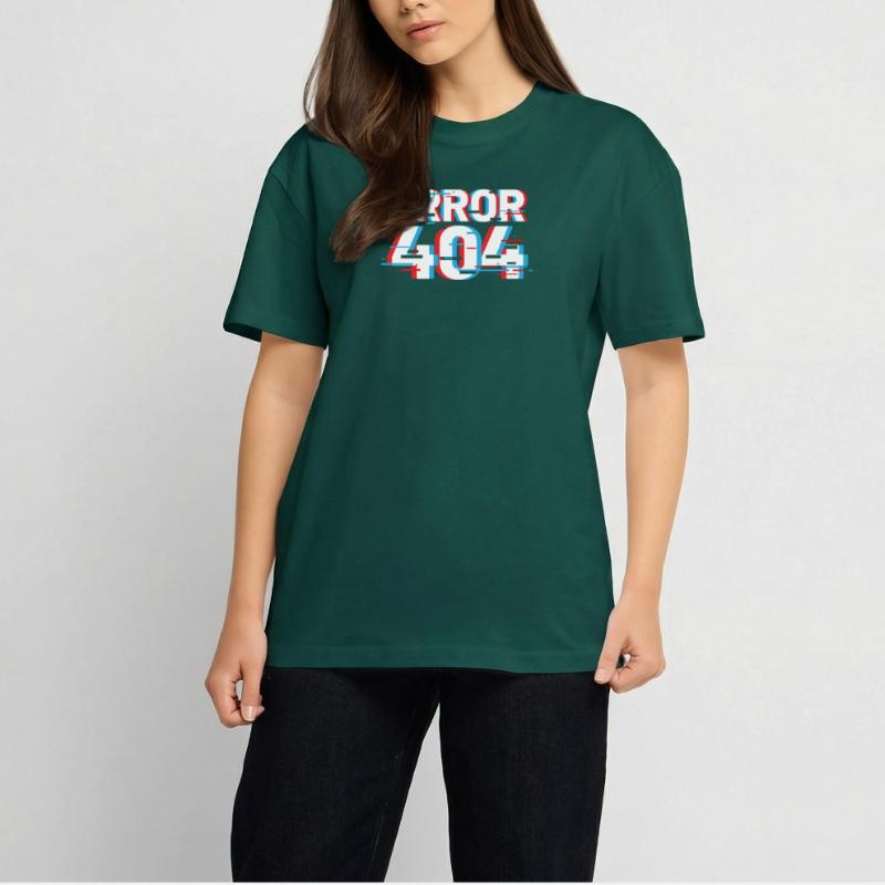 Error 404 Glitch Unisex Oversized Heavyweight T-shirt