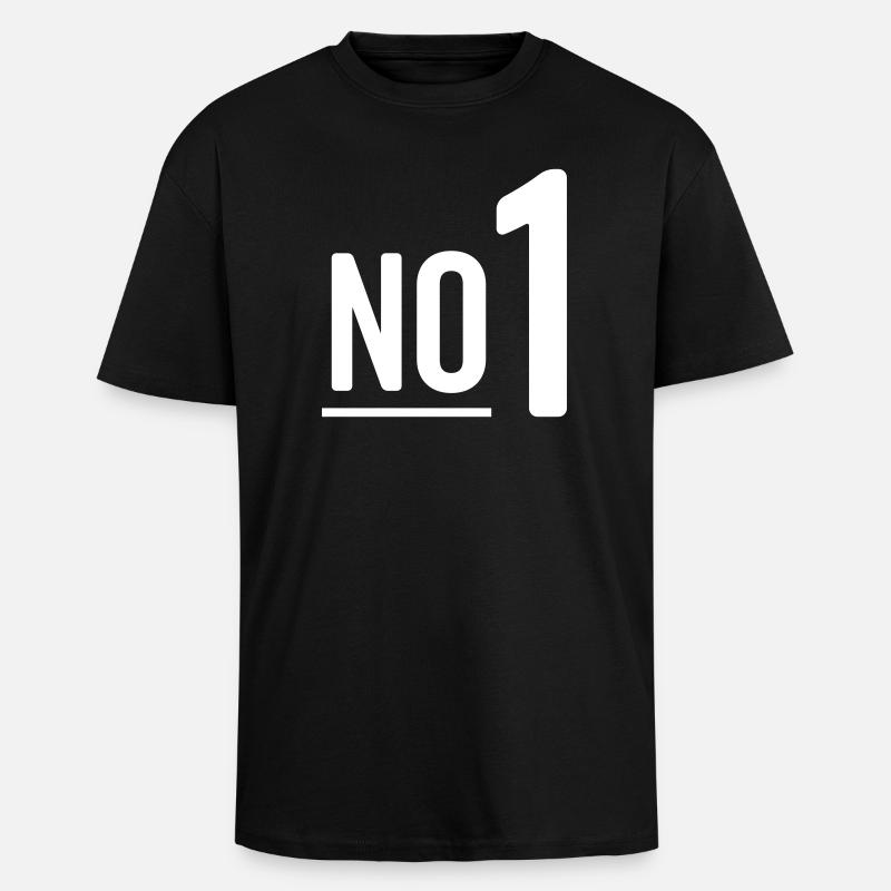 No 1 - Nummer eins - Oversized Heavyweight Unisex T-Shirt - Schwarz