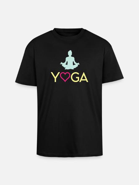 Yoga - Unisex Oversized Heavyweight T-shirt - black