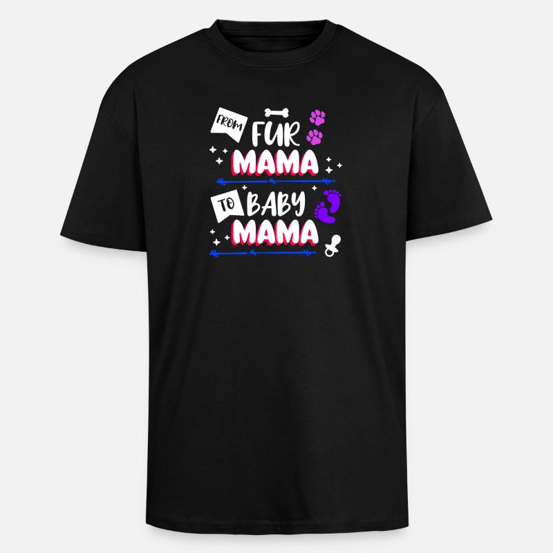 Sucette Maman Déclaration Grossesse Enceinte - T-shirt unisexe oversize épais - noir