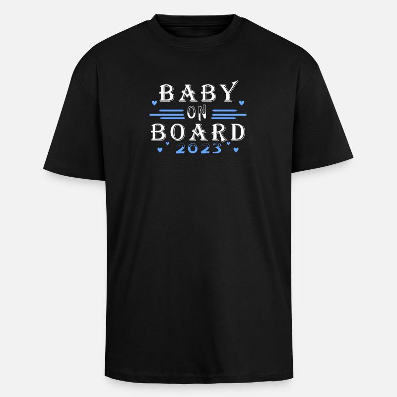 Schwanger 2023 - Oversized Heavyweight Unisex T-Shirt - Schwarz