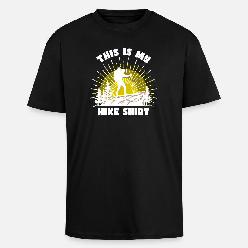 Bergsteigen Wanderer Wandern Bergwandern Statement - Oversized Heavyweight Unisex T-Shirt - Schwarz