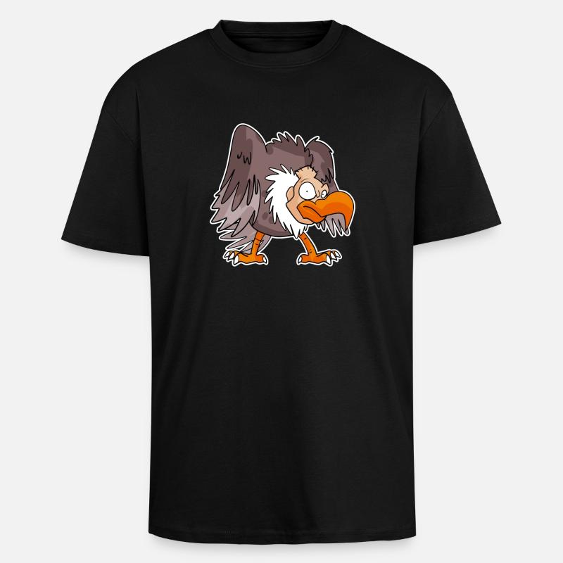 Vautour - T-shirt unisexe oversize épais - noir