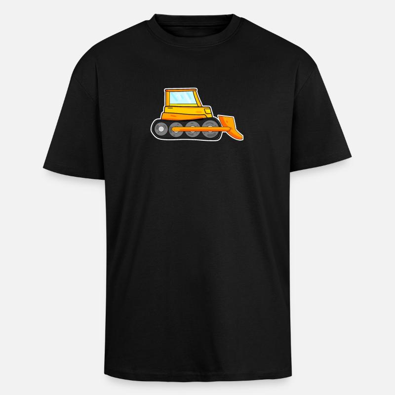 Bagger Baustelle Baggerfahrer - Oversized Heavyweight Unisex T-Shirt - Schwarz
