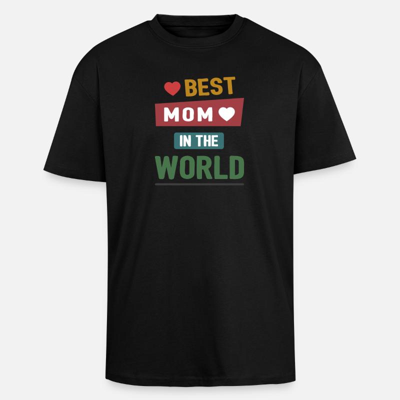 Beste Mutter der Welt - Oversized Heavyweight Unisex T-Shirt - Schwarz