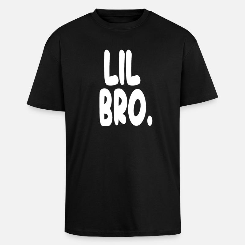 T-shirt Lil Bro Statement - T-shirt unisexe oversize épais - noir
