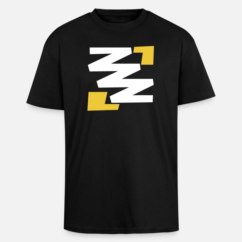 Einfaches digitales Kunstemblem mit Z - Oversized Heavyweight Unisex T-Shirt - Schwarz