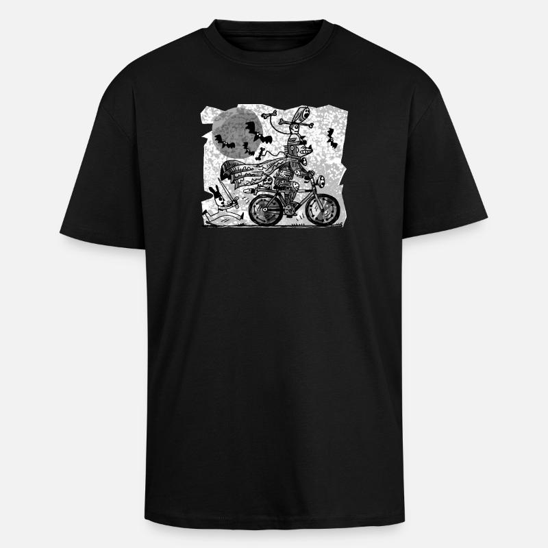 gothic Radfahrer - Oversized Heavyweight Unisex T-Shirt - Schwarz