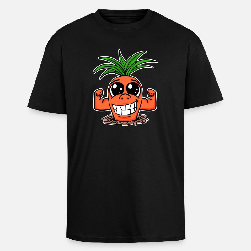 strong carrot - Unisex Oversized Heavyweight T-shirt - black