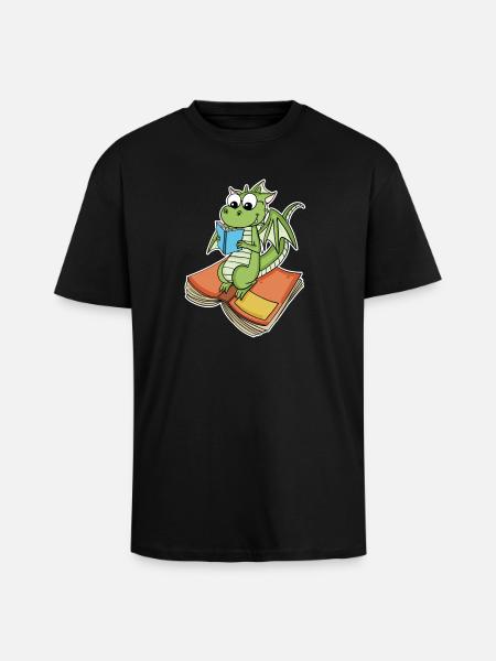 Books Dragon Dragon - Unisex Oversized Heavyweight T-shirt - black