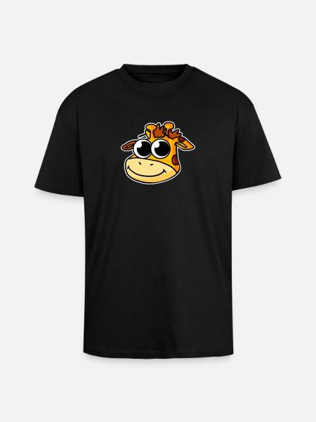 Giraffe - Unisex Oversized Heavyweight T-shirt - black