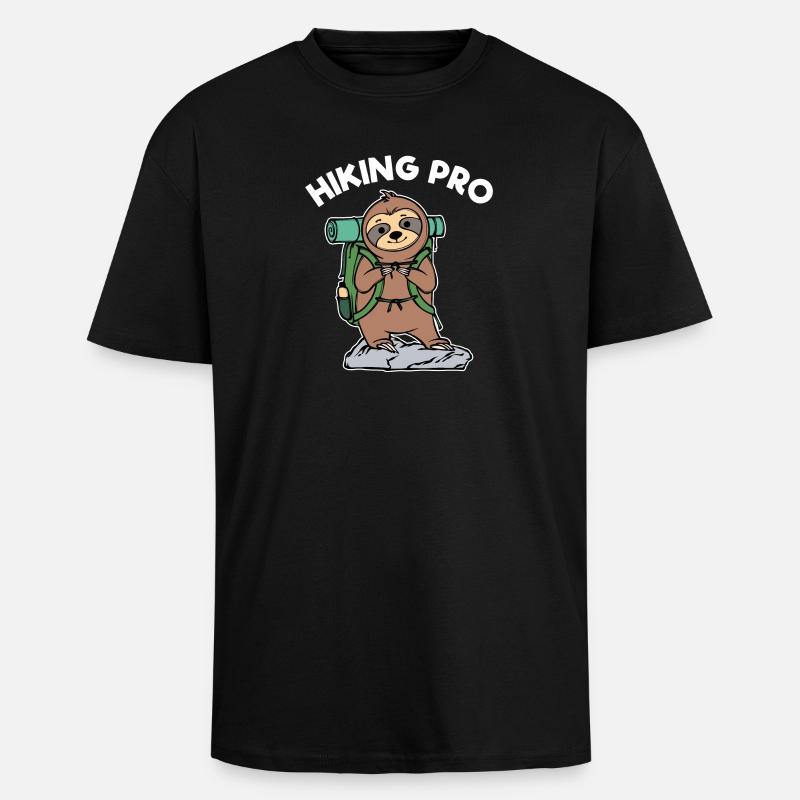 Wandern Wanderer Wanderung Statement Wanderwege - Oversized Heavyweight Unisex T-Shirt - Schwarz