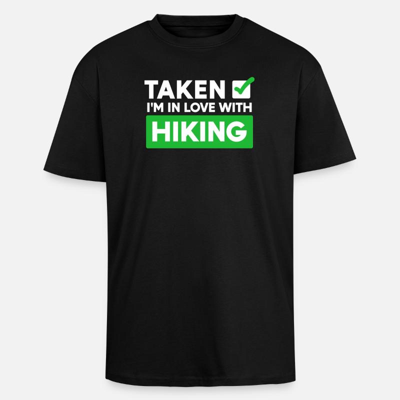 Wanderer Statement Wanderung Wandern Bergwandern - Oversized Heavyweight Unisex T-Shirt - Schwarz