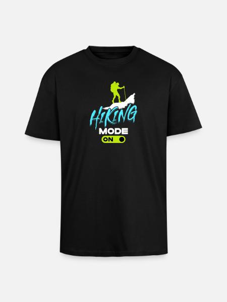 Glacier Hiking Hikers Mountains Statement Tours - Unisex Oversized Heavyweight T-shirt - black