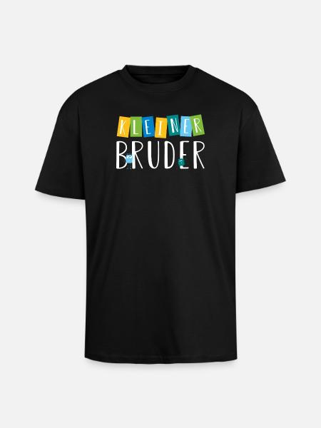 kleiner Bruder - süße Monster - Oversized Heavyweight Unisex T-Shirt - Schwarz