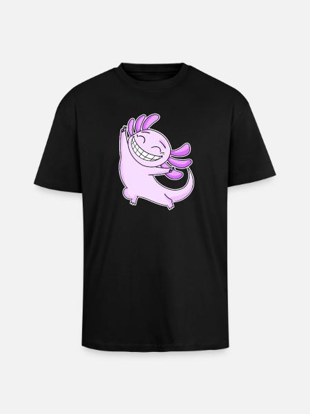 Joyeux Axolotl - T-shirt unisexe oversize épais - noir