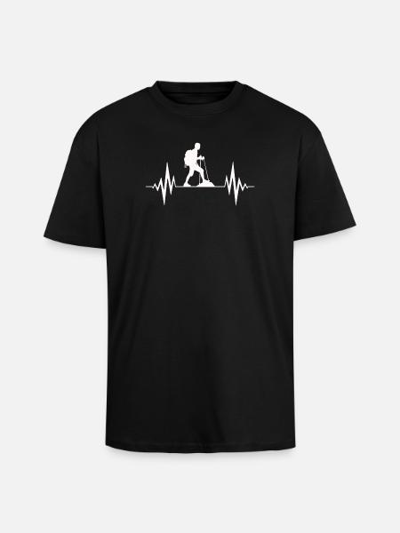 hiking, hiking, hiking vibes - Unisex Oversized Heavyweight T-shirt - black