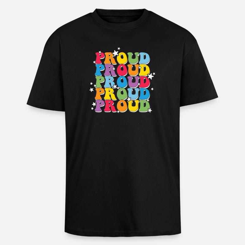 LGBT, Regenbogen, Pride-Monat - Oversized Heavyweight Unisex T-Shirt - Schwarz