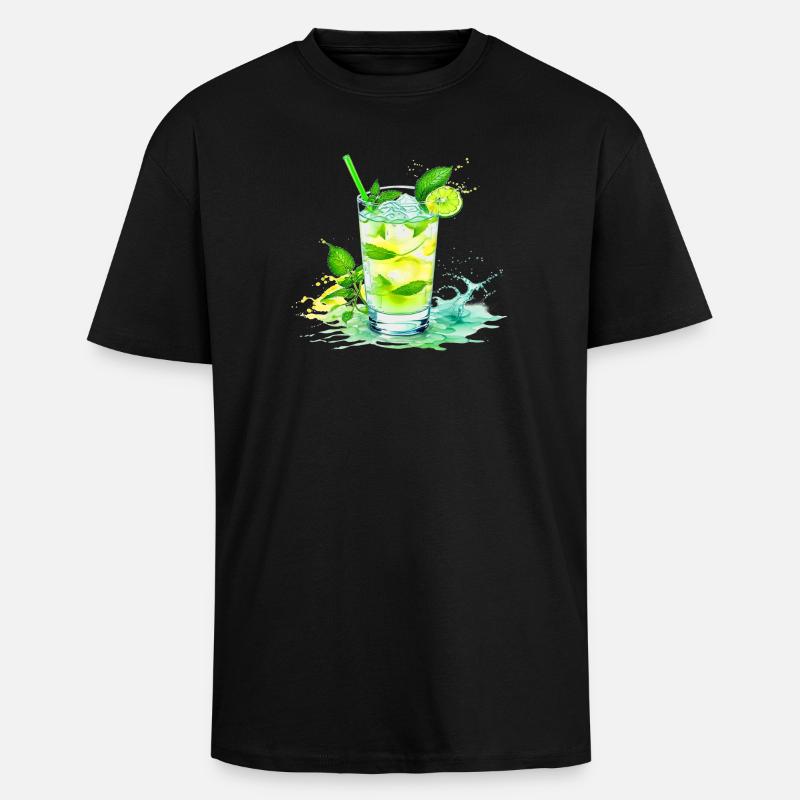 Mojito - Oversized Heavyweight Unisex T-Shirt - Schwarz