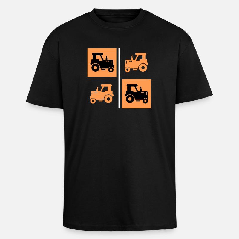 Ackerbau Landwirtschaft Schlepper Traktor Bauer - Oversized Heavyweight Unisex T-Shirt - Schwarz