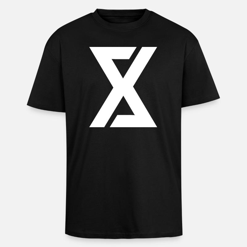Digital art simple logo - Unisex Oversized Heavyweight T-shirt - black