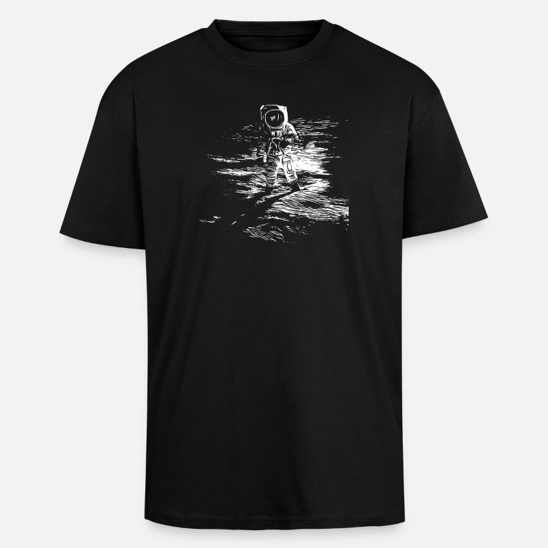 Space - Unisex Oversized Heavyweight T-shirt - black