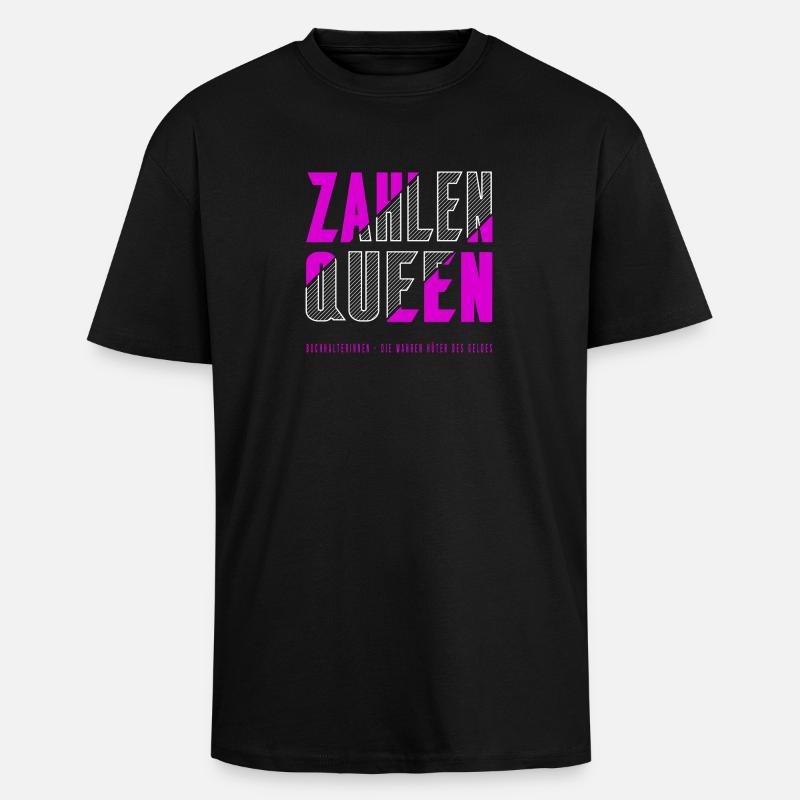 Zahlen Queen - Oversized Heavyweight Unisex T-Shirt - Schwarz