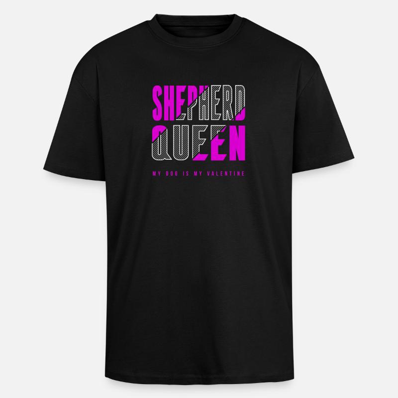 Shepherd Königin - Oversized Heavyweight Unisex T-Shirt - Schwarz