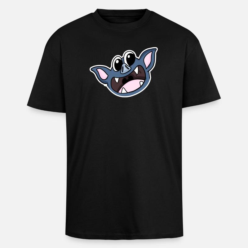 Bat head - Unisex Oversized Heavyweight T-shirt - black