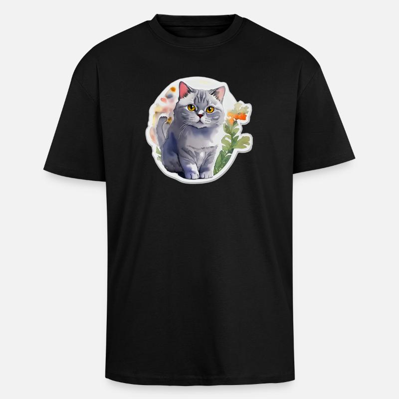 Britisch Kurzhaar - Oversized Heavyweight Unisex T-Shirt - Schwarz