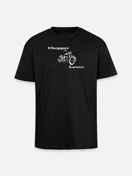 Chopper Lover white - Unisex Oversized Heavyweight T-shirt - black