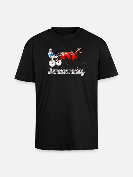 Traber Design with Lettering - Unisex Oversized Heavyweight T-shirt - black