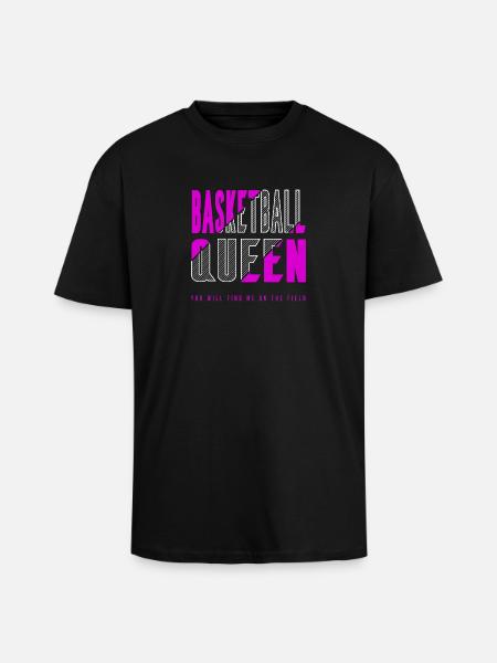 Basketball Queen - Unisex Oversized Heavyweight T-shirt - black